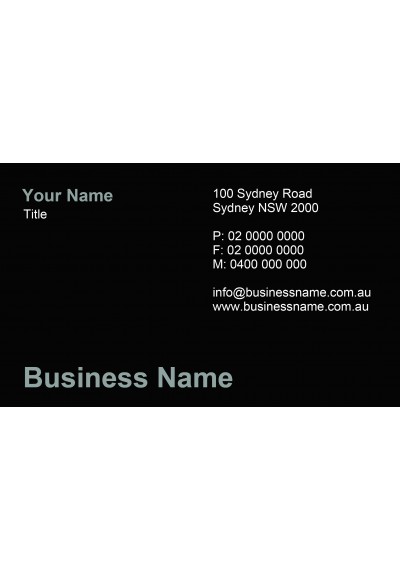 Black Simple Business Card